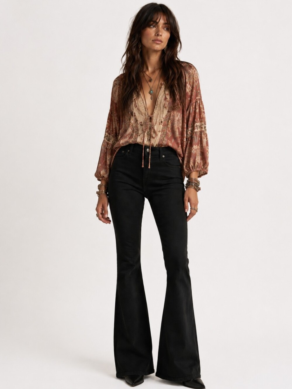 7 For All Mankind High Rise Black Flare Jeans Size 28 X 28